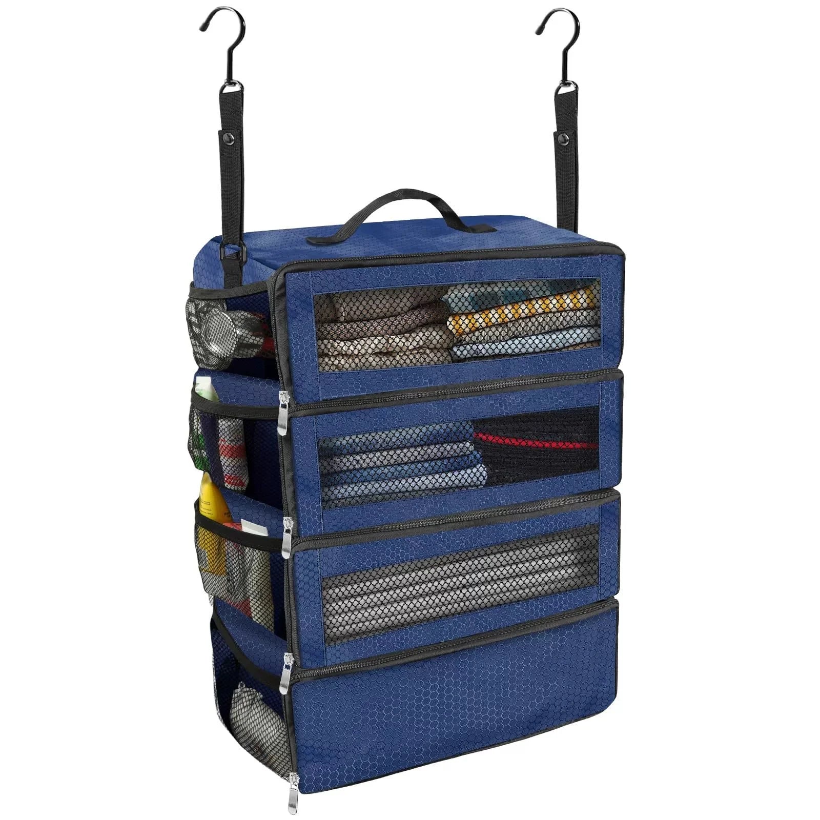 Portable Hanging Suitcase Organizer — Collapsible Travel Packing Cubes