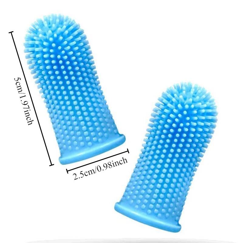 Silicone Pet Finger Toothbrush — Gentle Teeth Cleaning for Dogs and Cats