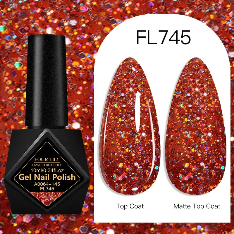 Four Lily Gel Nail Polish — Long Lasting Semi-Permanent Manicure Set