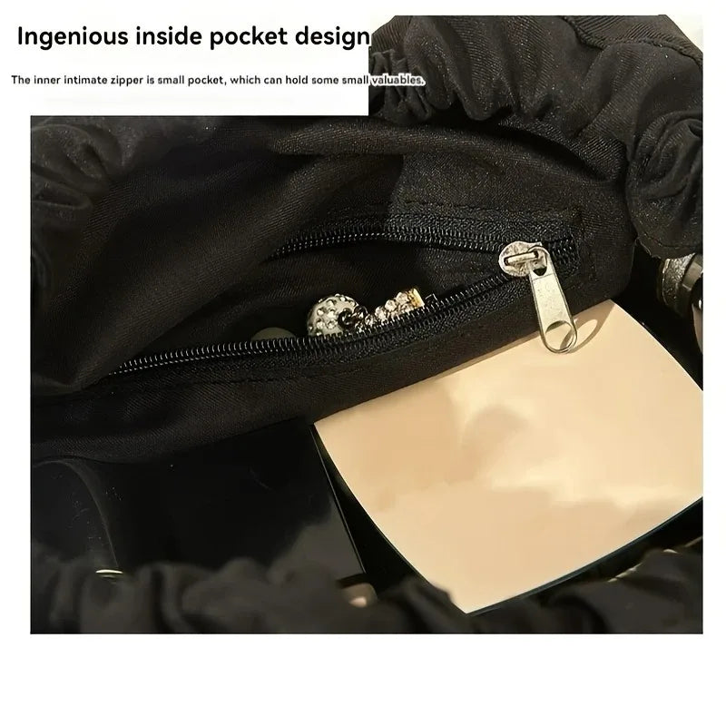 Drawstring Makeup Bag — Large Capacity Waterproof Travel Organizer