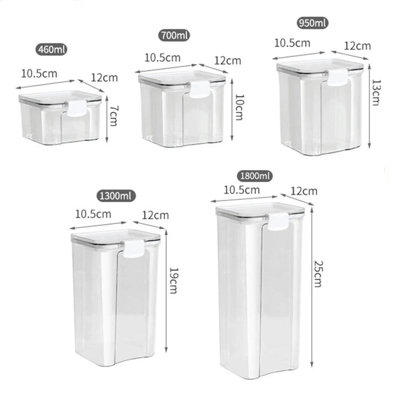 Sealed Kitchen Grain Storage Jars — Moisture-Proof Food Organizers