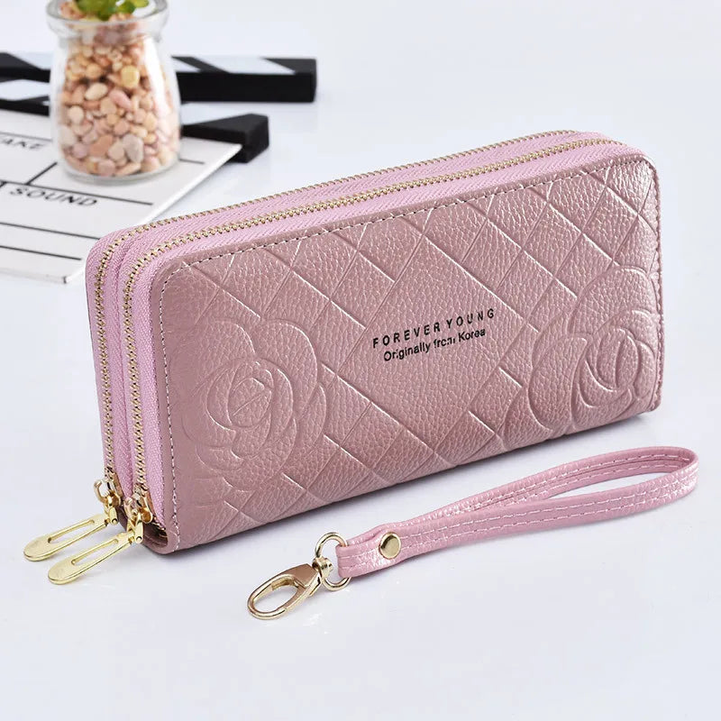GOT-TOG Women's Long Wallet — Large Capacity Clutch with Wrist Strap
