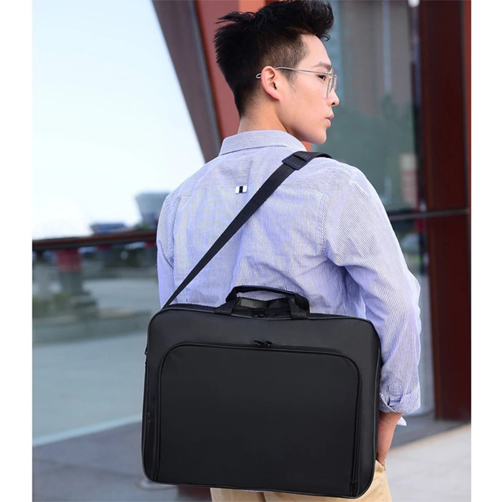Professional Nylon Laptop Briefcase — Water Resistant Business Shoulder Bag