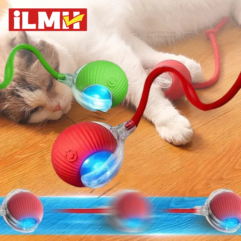 Smart Automatic Cat Toy — Self-Moving Interactive Ball with Tail