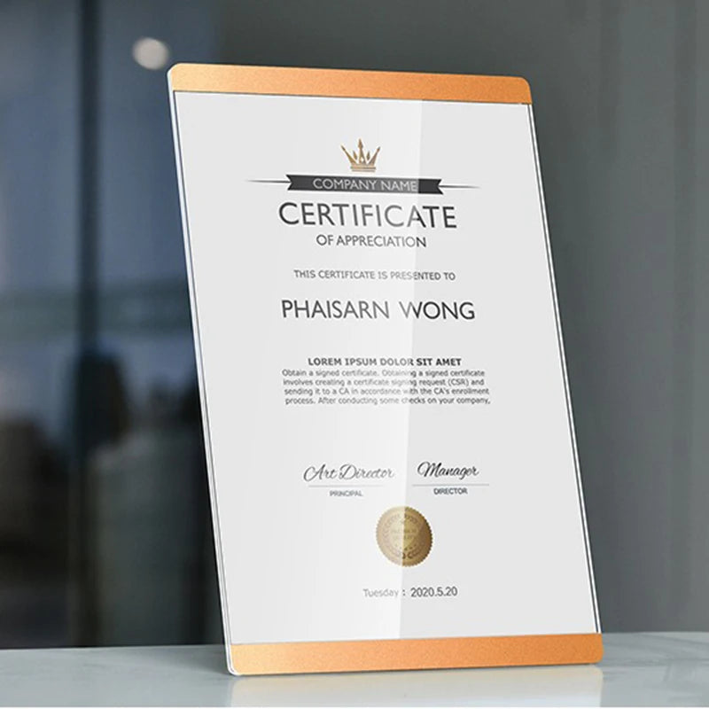 ZHOUZHI Acrylic Sign Holder — Professional Menu and Certificate Display Stand