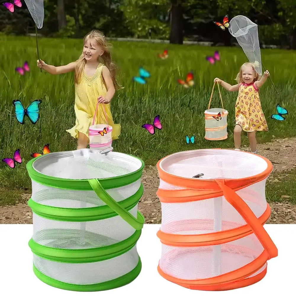 Collapsible Insect Observation Cage — Breathable Mesh Habitat for Butterflies