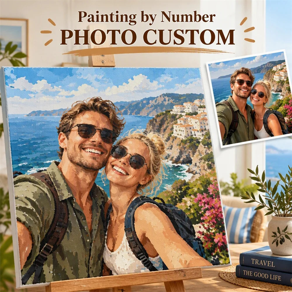 huacan Custom Paint By Numbers — Personalized Canvas Oil Painting Kit