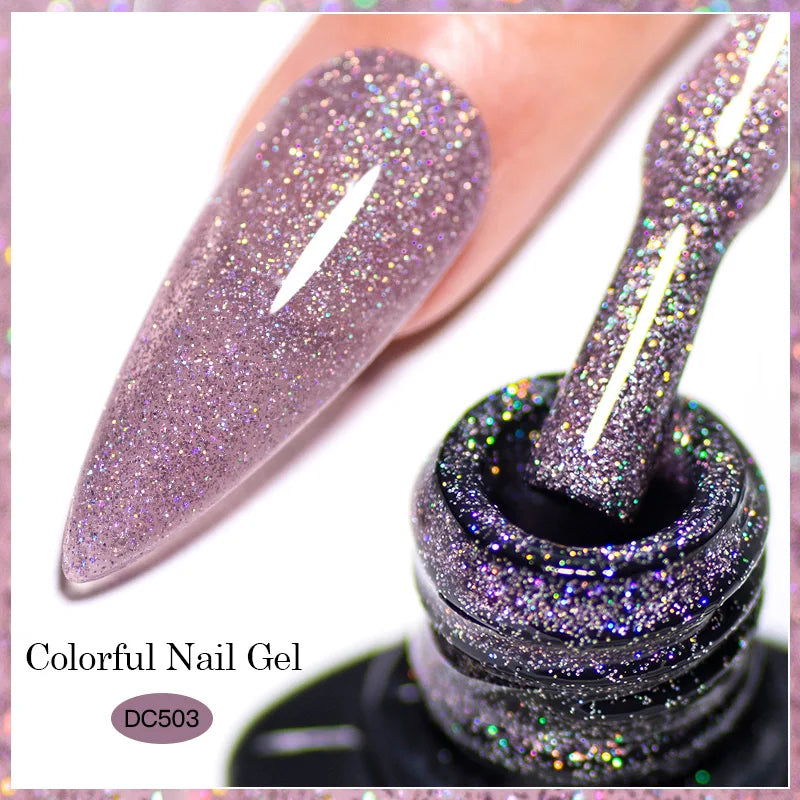 Mtssii Reflective Glitter Gel Nail Polish — Sparkling Holographic Effect