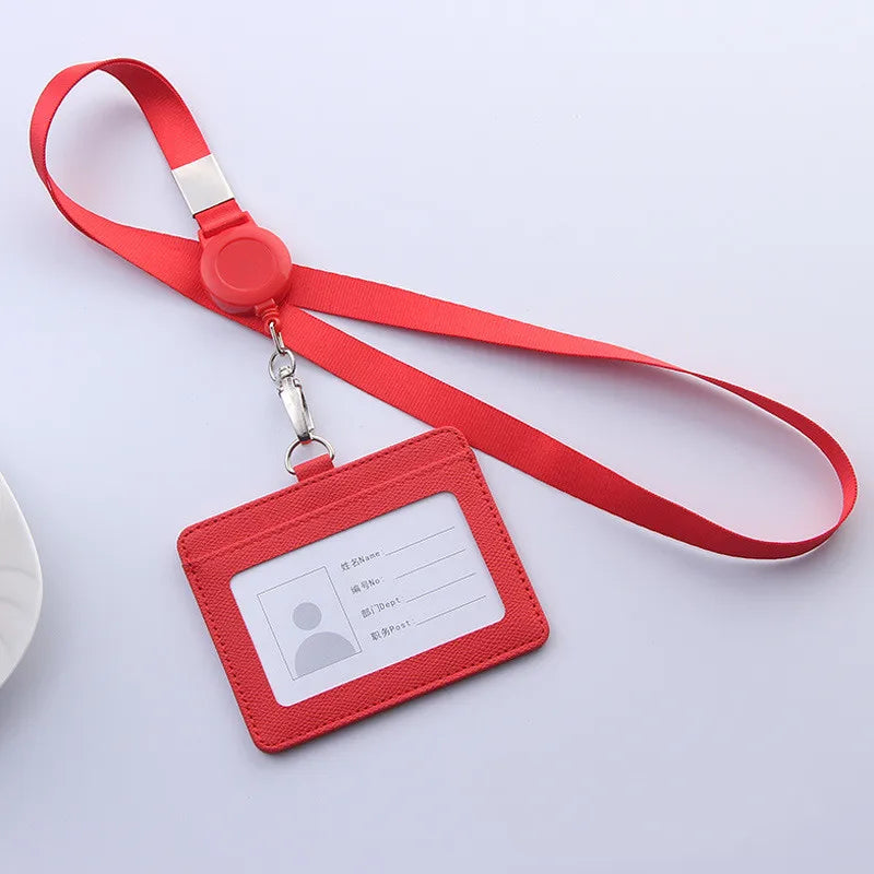 Retractable Lanyard and ID Card Holder Set — Professional Badge Accessory Kit
