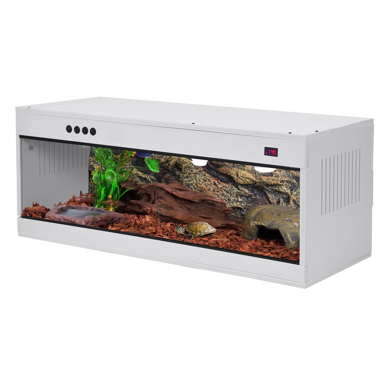 Reptile Terrarium Habitat — Stackable PVC & Tempered Glass Enclosure