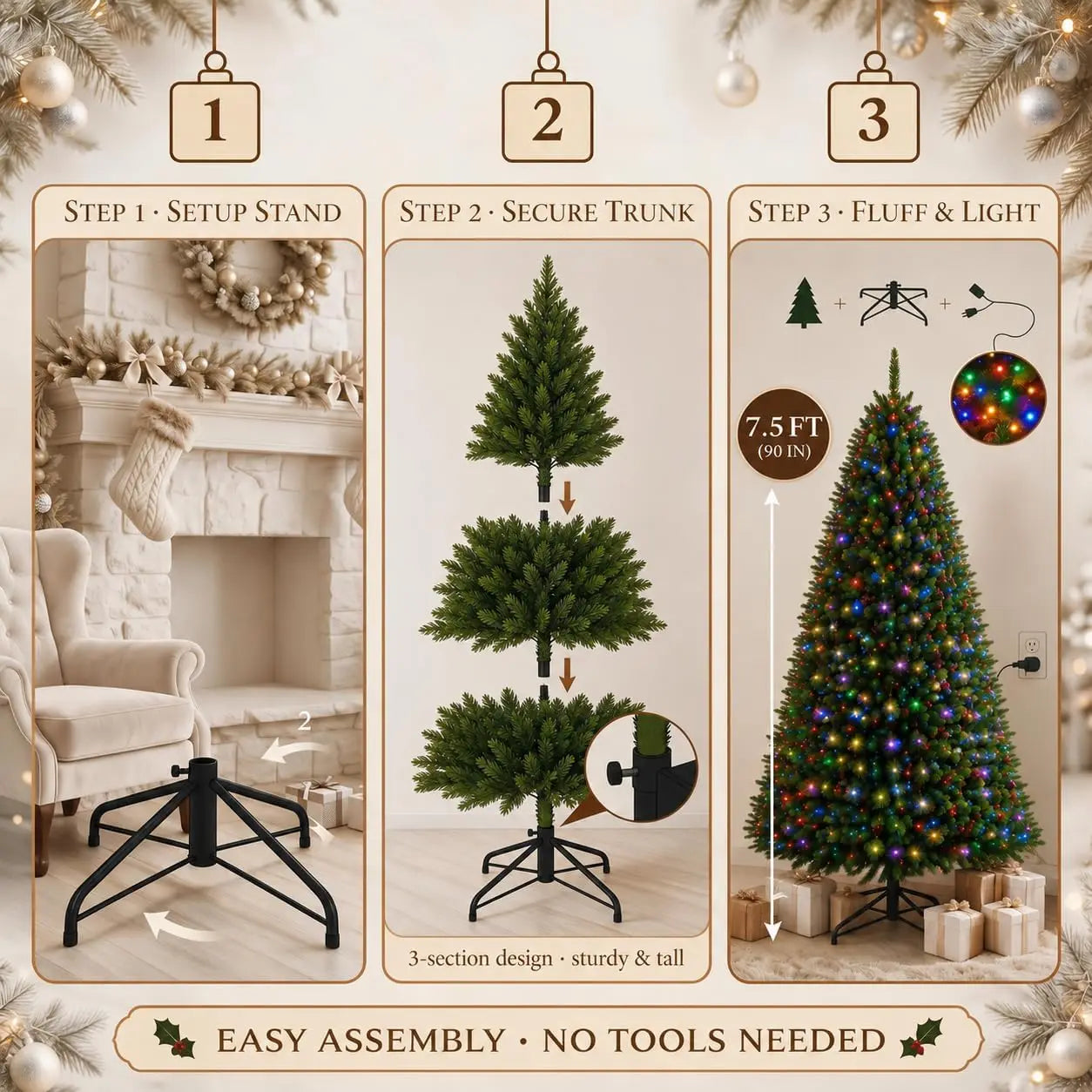 Garvee Mixed Greenery Christmas Tree — Full Profile for Indoor Holiday Displays