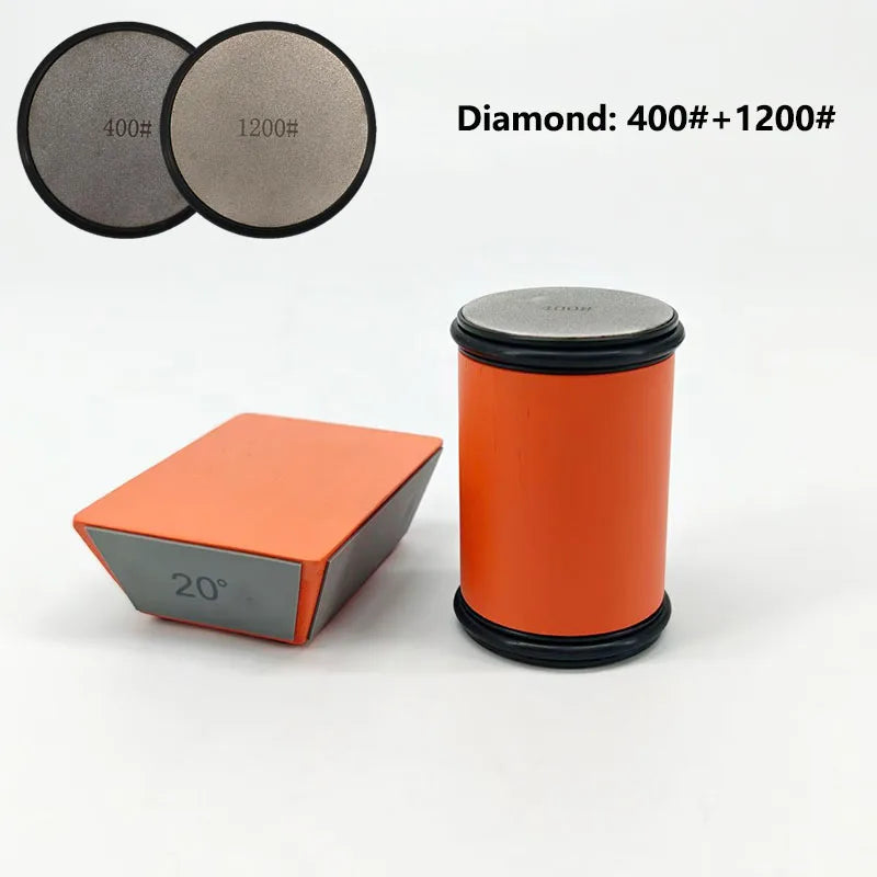 RSCHEF Rolling Knife Sharpener & Magnetic Holder — Diamond Stone Kit