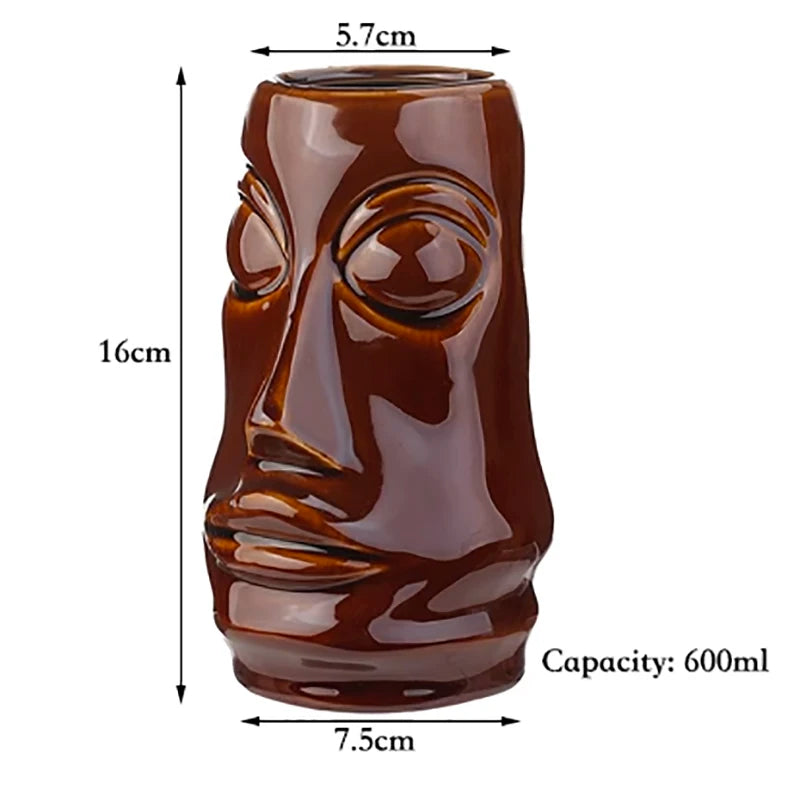 cocktailgeek Ceramic Tiki Mugs — Tropical Sculptural Drinkware for Home Bars