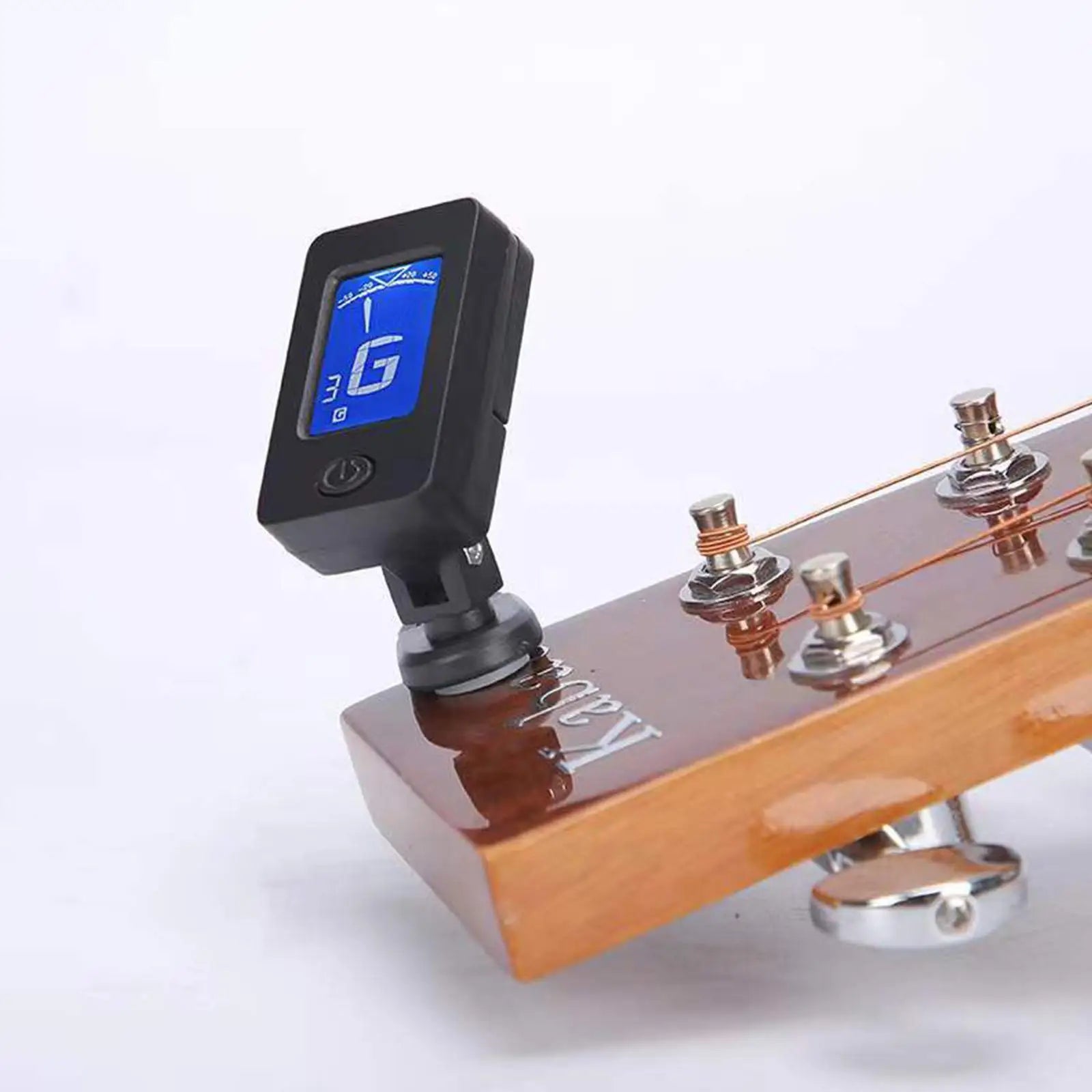 Clip-On Electronic Instrument Tuner — Accurate Pitch for Guitar and Bass