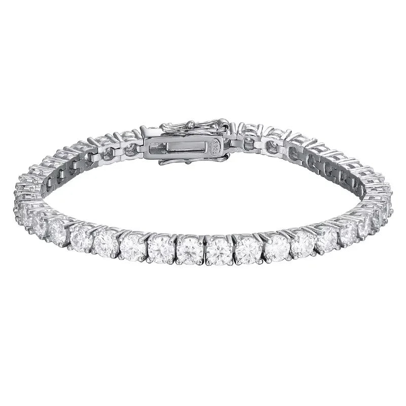 knobspin Moissanite Tennis Bracelet — 925 Sterling Silver Fine Jewelry