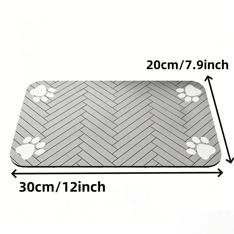 Absorbent Pet Feeding Mat — Waterproof Placemat for Food and Water Bowls