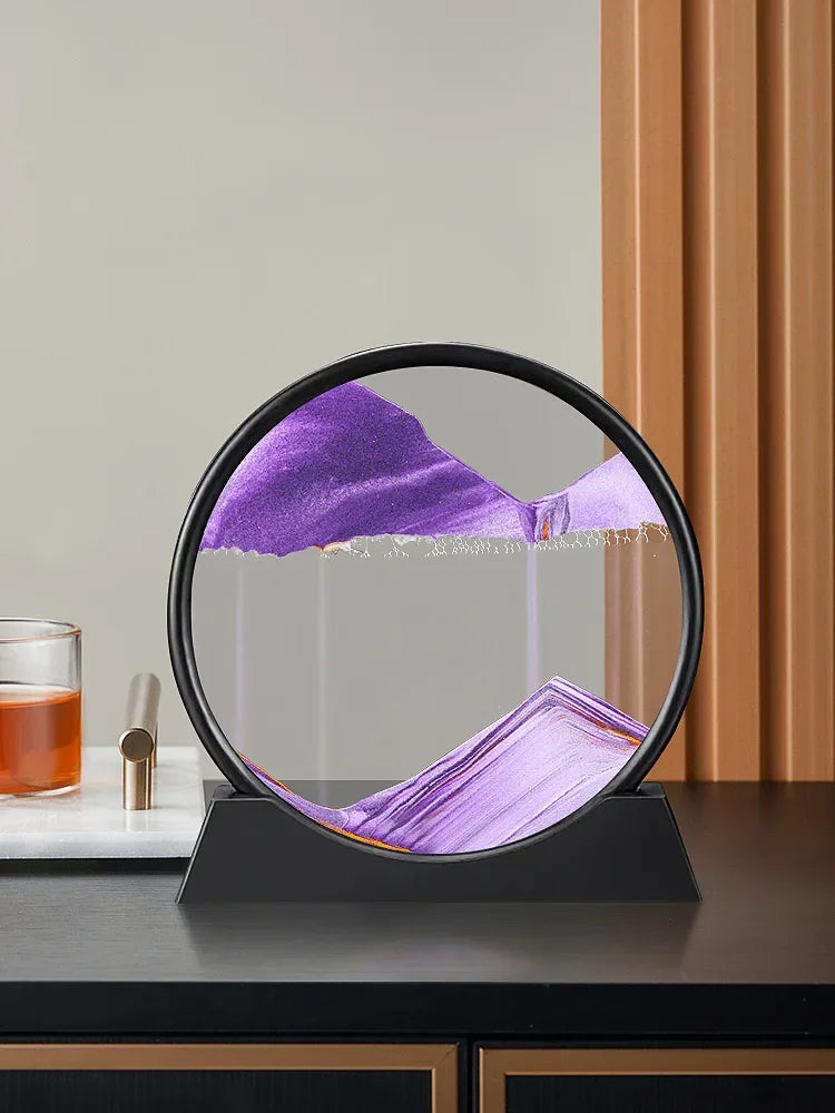 3D Moving Sand Art Picture — Decorative Glass Sandscape Hourglass