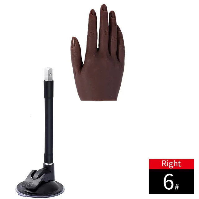 Zishine Nail Practice Hand Model — Realistic Silicone Mannequin with Stand