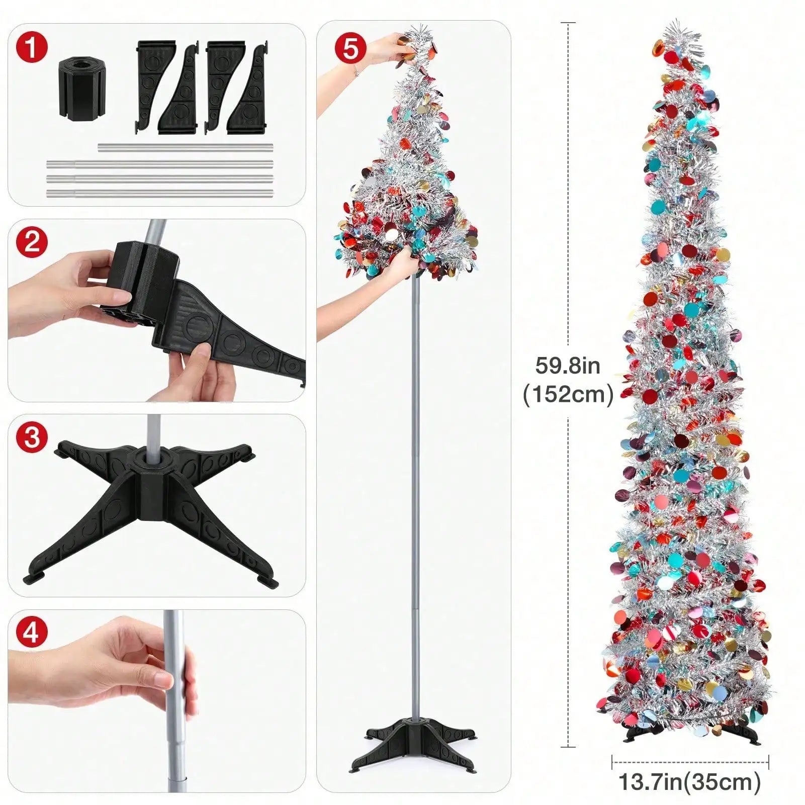 Slim Christmas Tree — Space Saving Decor