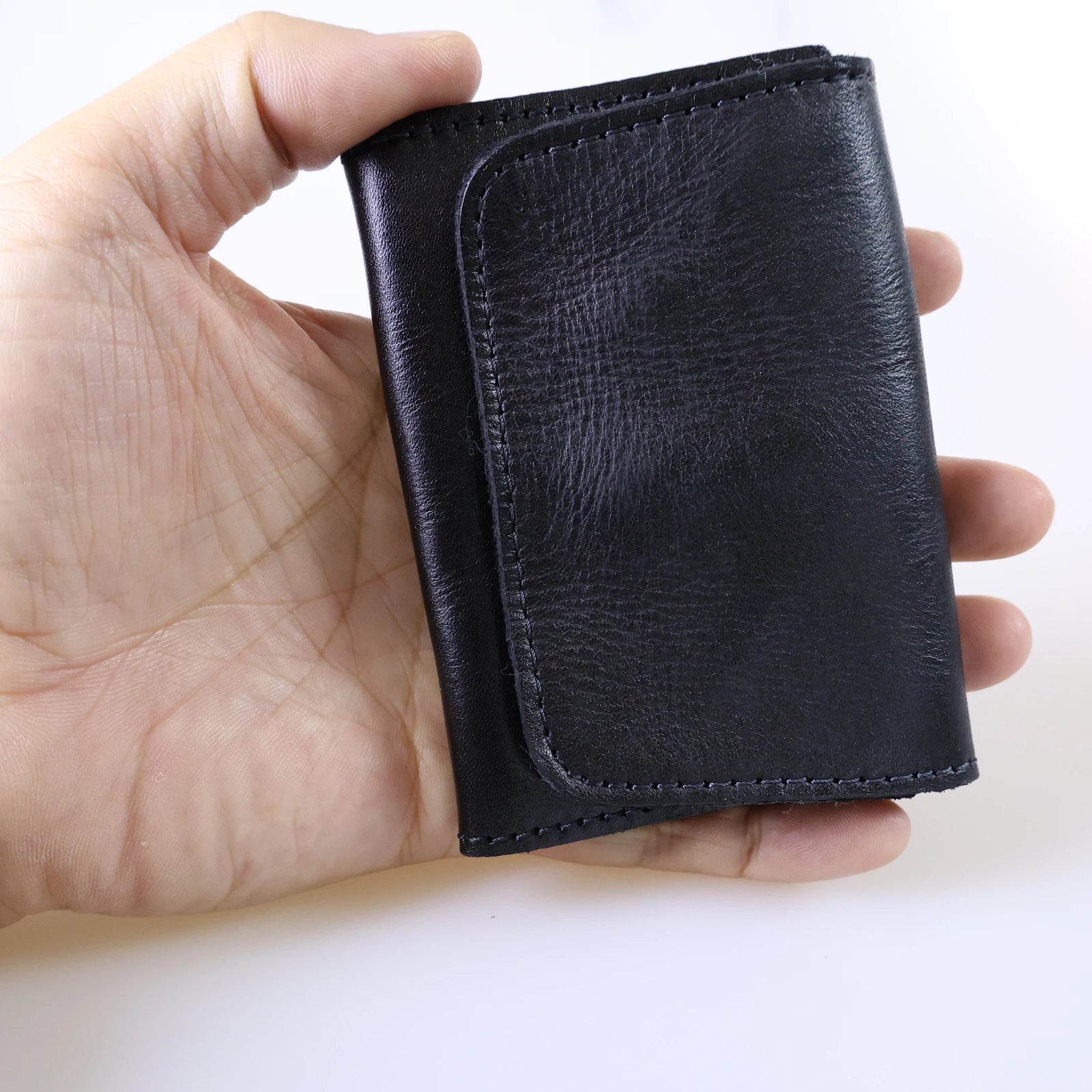 Sibewora Genuine Cowhide Leather Wallet — Vintage Compact Card Holder