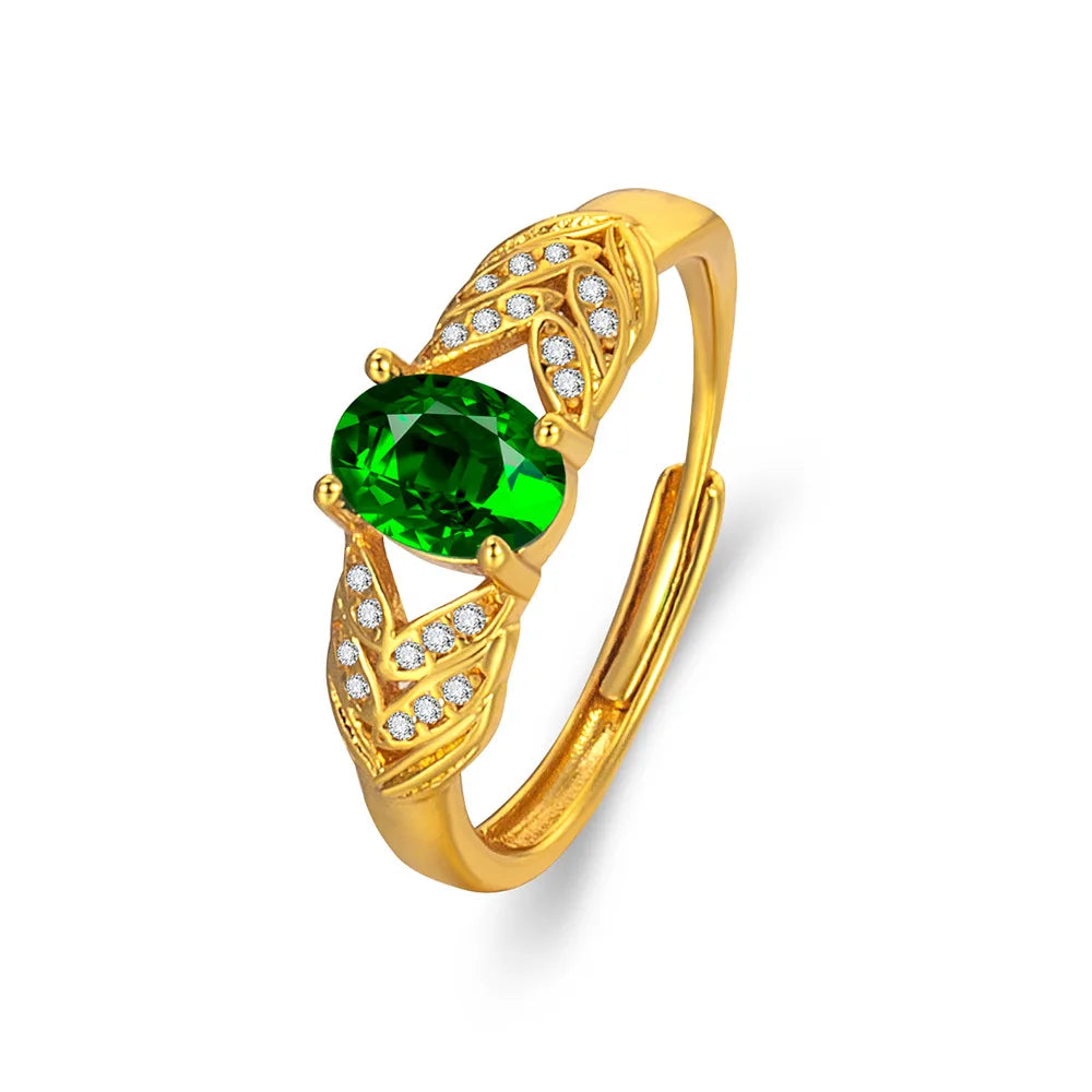 Sterling Silver Feather Cocktail Ring — Elegant Zirconia Statement Jewelry
