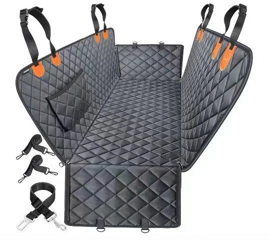 Waterproof Dog Car Seat Cover — Breathable Leather Travel Hammock