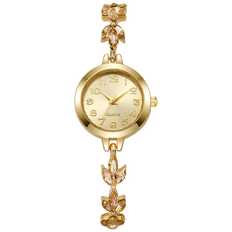 Elegant Women's Rhinestone Bracelet Watch — Luxury Quartz Timepiece