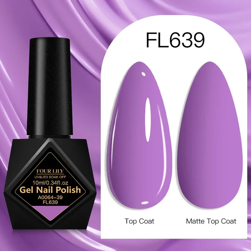 Four Lily Gel Nail Polish — Long Lasting Semi-Permanent Manicure Set