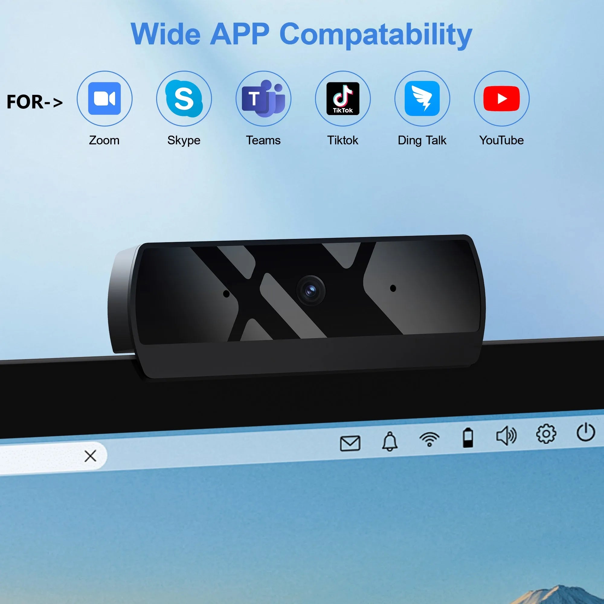 kebidumei HD 1080P Webcam — Autofocus USB Camera with Microphone