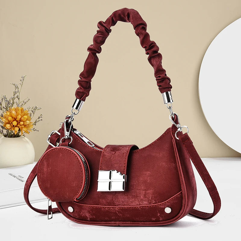 YaLePuck PU Leather Tote Bag — Large Capacity Shoulder Handbag