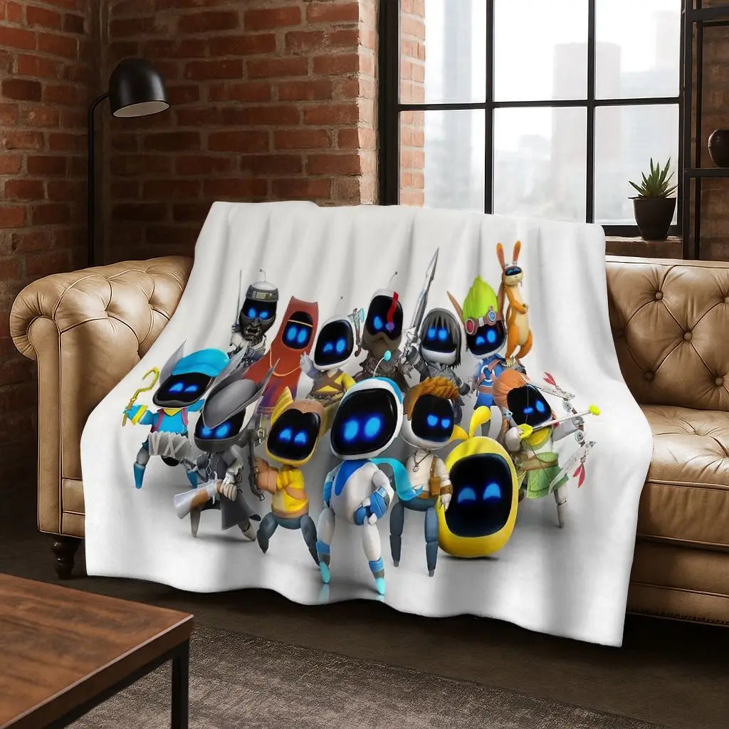 KAYOU Cartoon Flannel Blanket — Soft Warm Throw for Home and Travel