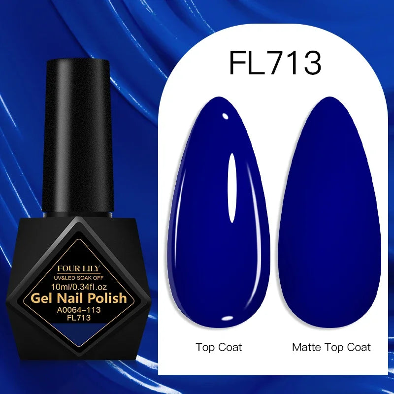 Four Lily Gel Nail Polish — Long Lasting Semi-Permanent Manicure Set