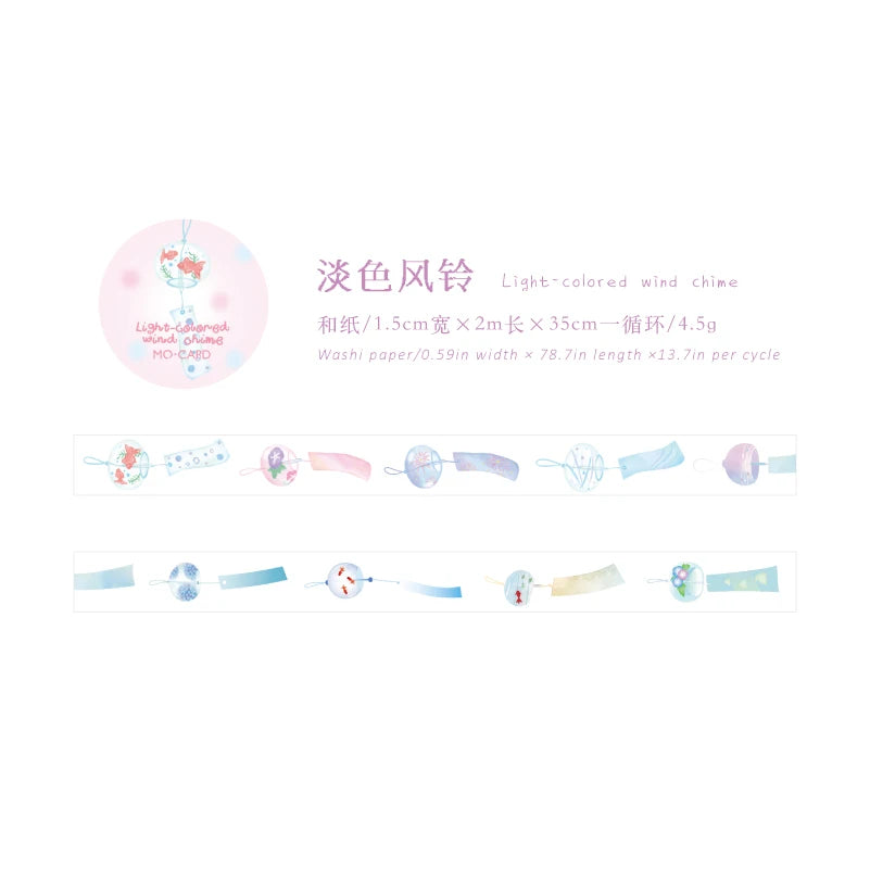 Fish Bubble Series Washi Tape — Decorative Retro Masking Tape for Scrapbooking