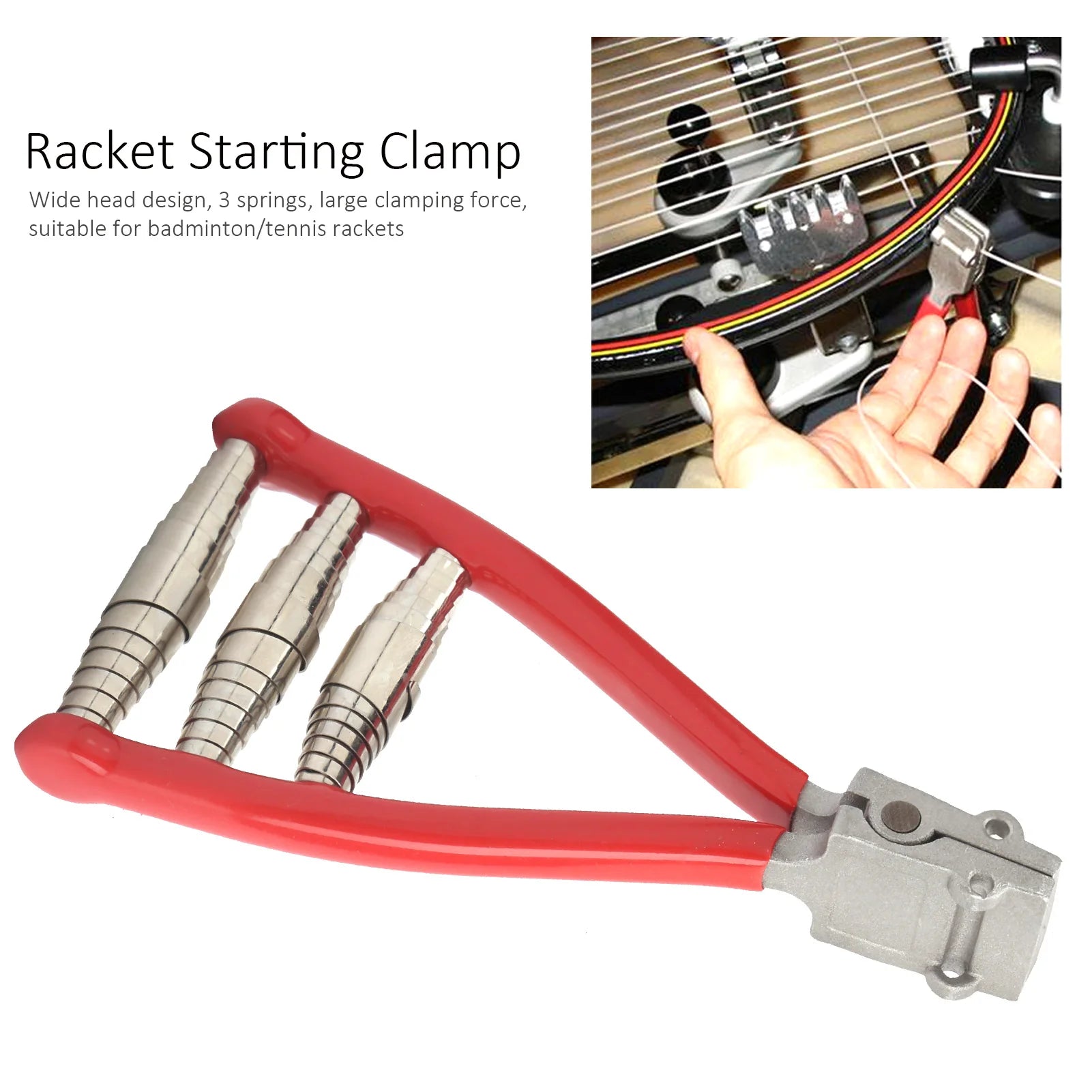 YOSOO Racket Starting Stringing Clamp — Professional 3-Spring Tool