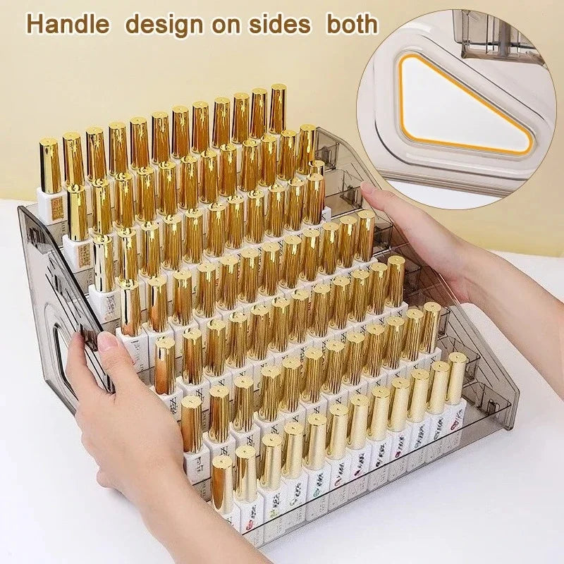 Clear Acrylic Nail Polish Display Rack — Multi-Layer Cosmetic Organizer