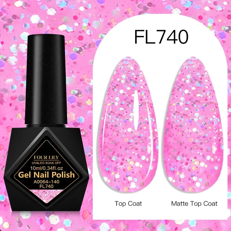 Four Lily Gel Nail Polish — Long Lasting Semi-Permanent Manicure Set