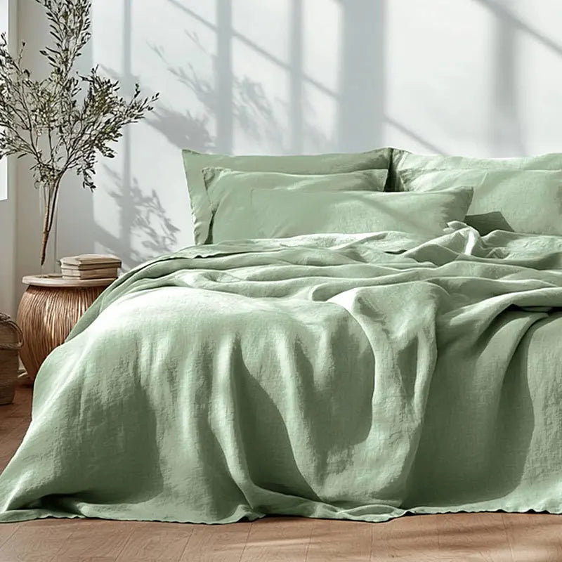 Pure Linen Bed Sheet Set — Breathable 4-Piece Flax Bedding Collection
