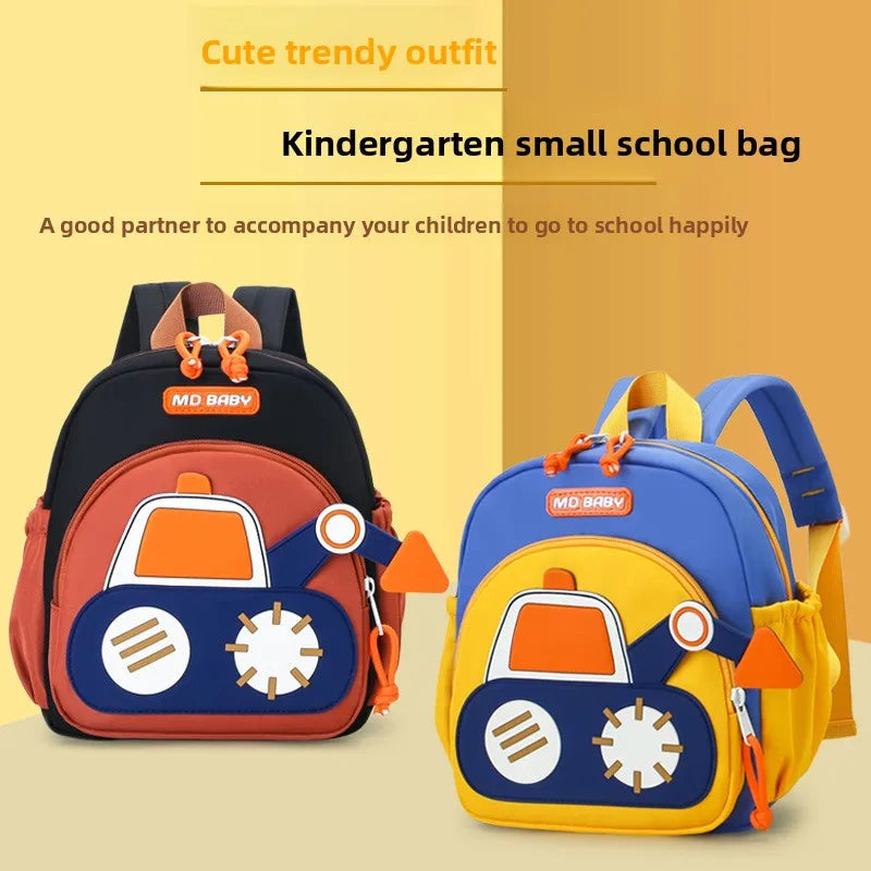 Kids Construction Vehicle Backpack — Lightweight School Bag for Toddlers