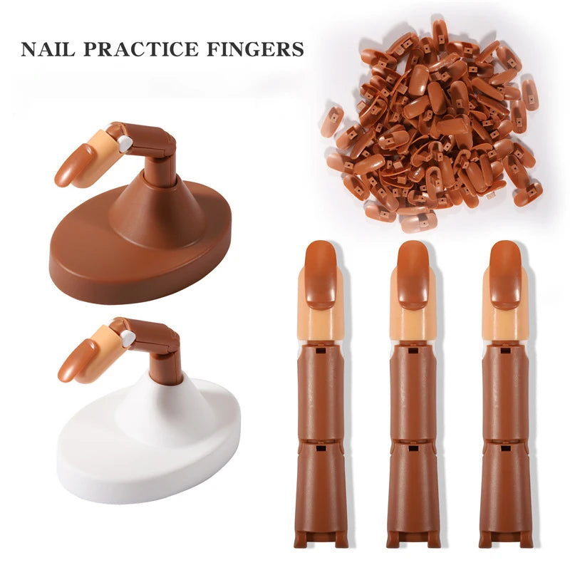 Nail Art Practice Fingers — Training Hand for Acrylic Application