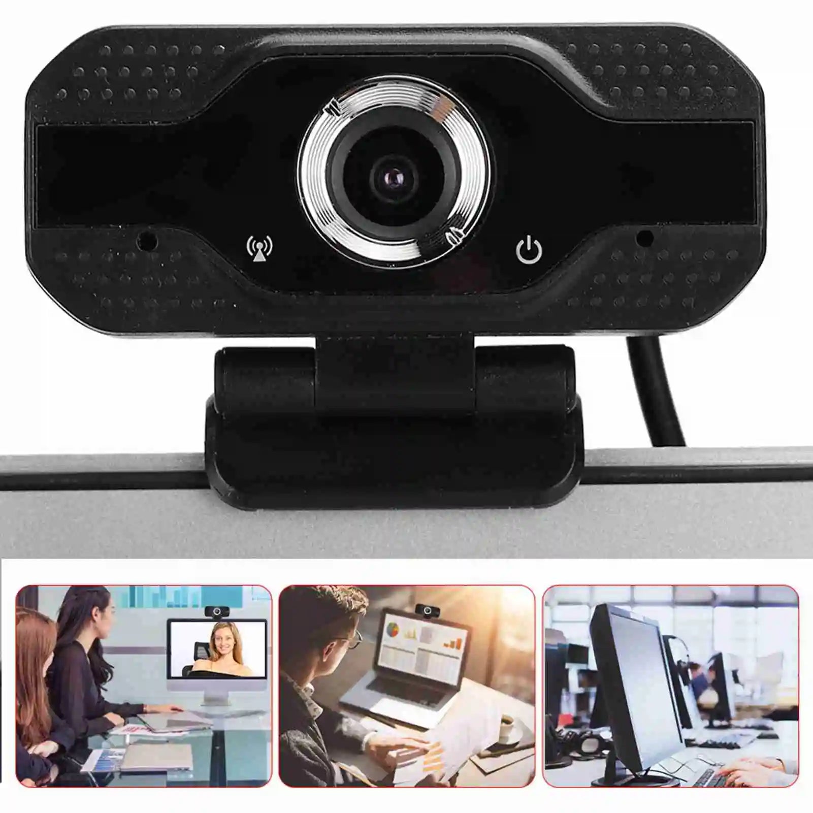 1080P Full HD Webcam with Microphone — High Definition Video for Remote Learning