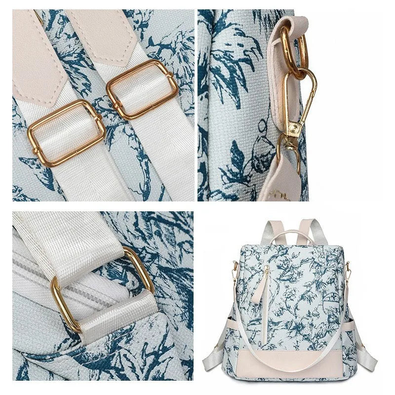 SPRINGOUT Women's Floral Backpack — Trendy Large-Capacity School Bag