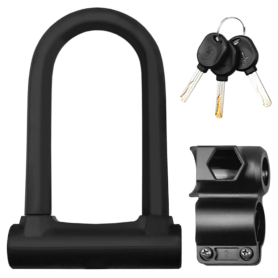 Heavy Duty U-Lock Bicycle Security Set — Anti-Theft Steel Lock with Bracket