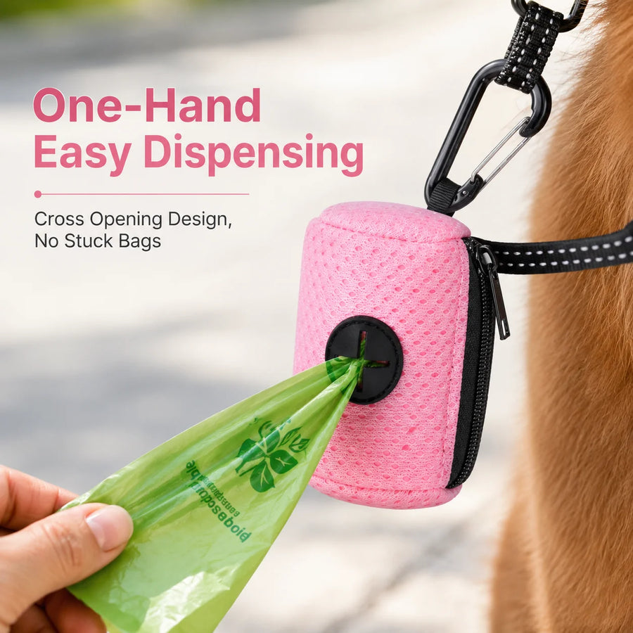 Hanging Dog Poop Bag Dispenser — Convenient Waste Bag Holder for Walks
