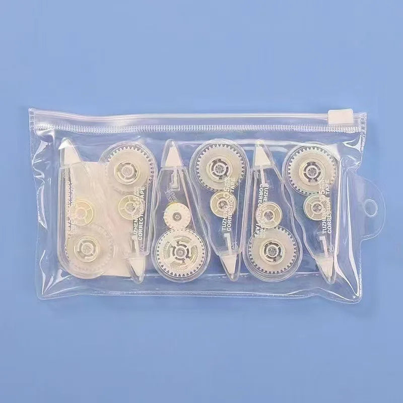 6-Piece Correction Tape Set — Cute Mechanical Design for School & Journaling