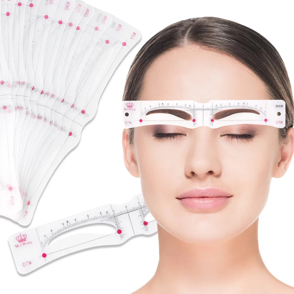 Eyebrow Stencil Set — 12 Reusable Shaping Templates for Perfect Brows
