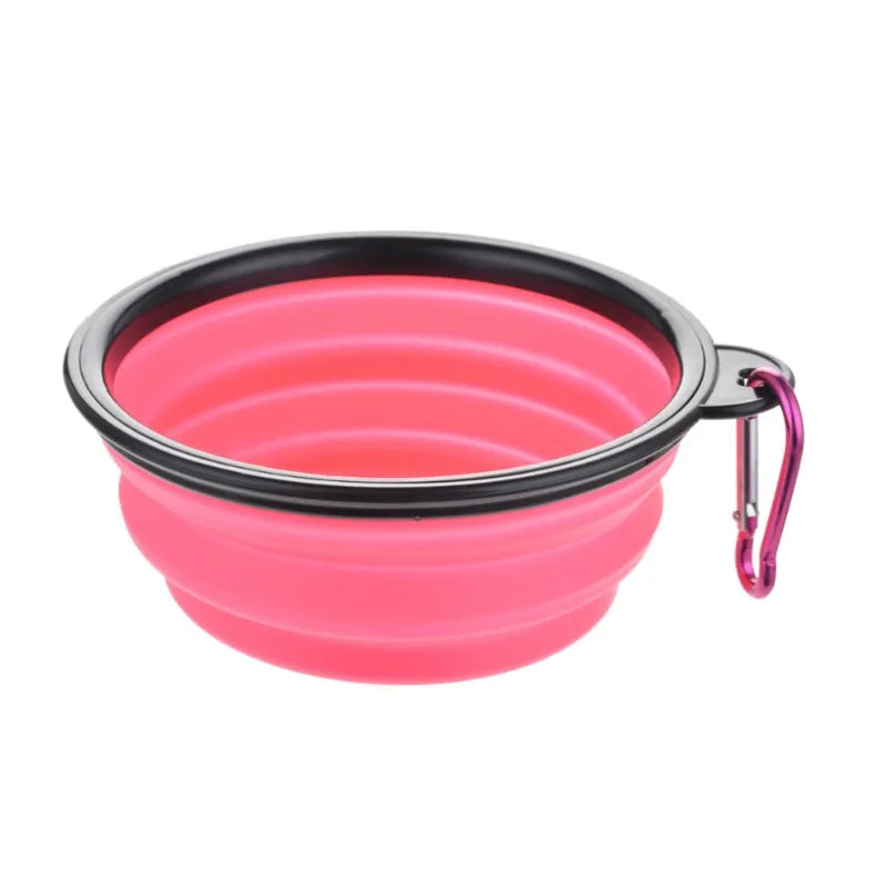 Collapsible Pet Food Bowl — Portable Silicone Travel Dish for Dogs and Cats