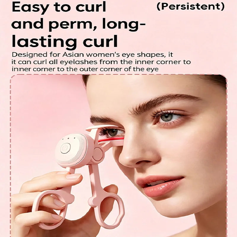 Rechargeable Electric Eyelash Curler — Heated Tool for Long-Lasting Lift