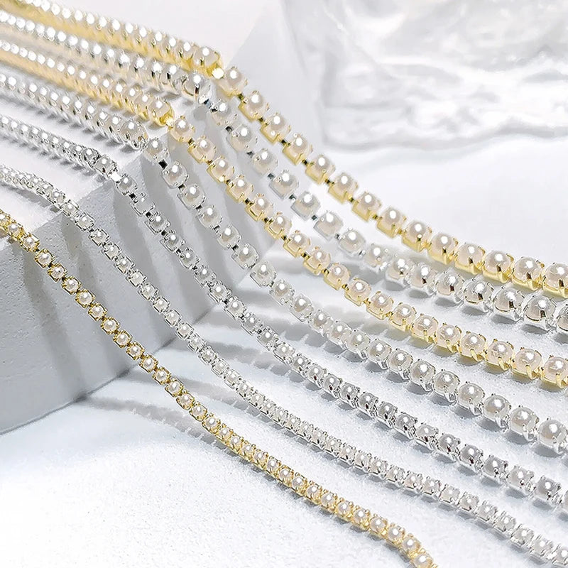 MagiBling Rhinestone Nail Chain — Shiny 3D Crystal Charms for DIY Manicure