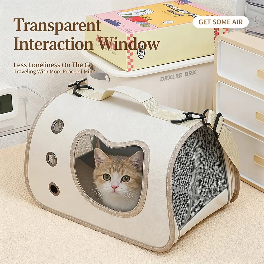 Portable Pet Carrier Bag — Breathable Travel Handbag for Cats and Small Dogs