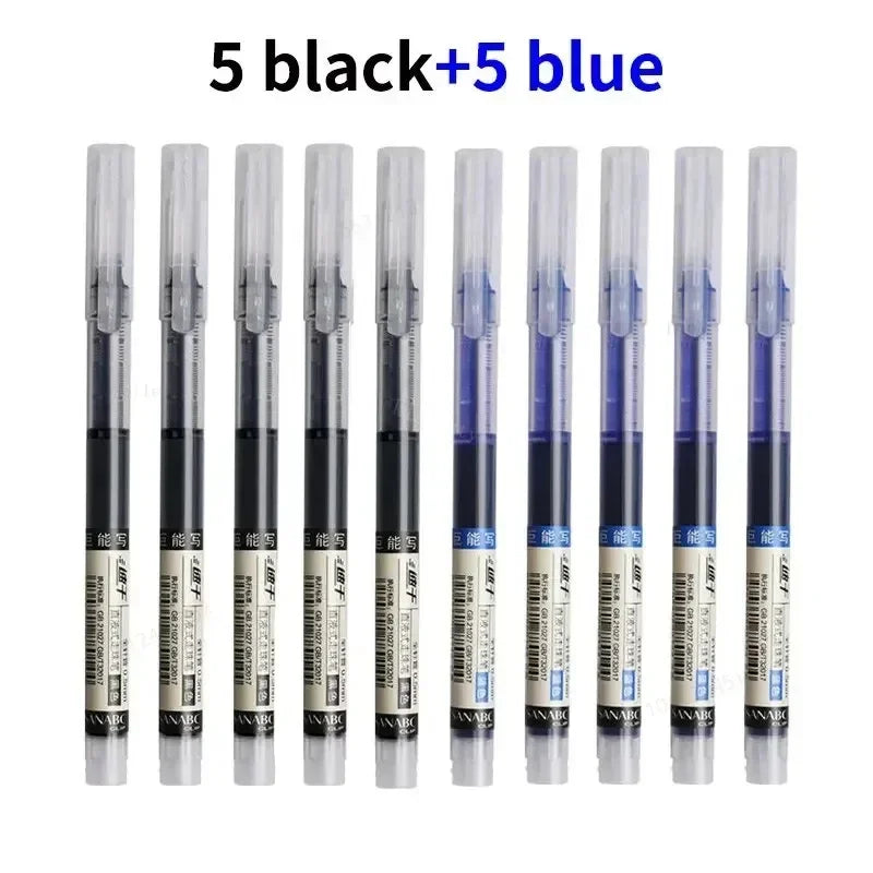 Colorful Gel Pen Set — Quick-Drying Liquid Ink for Writing and Drawing